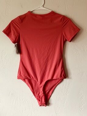 NWT Auden Luxury Coral Crew Neck Thong Bodysuit